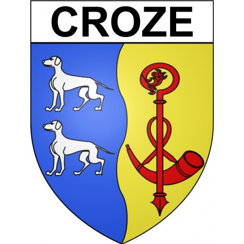Pegatinas escudo de armas de Croze adhesivo de la etiqueta engomada