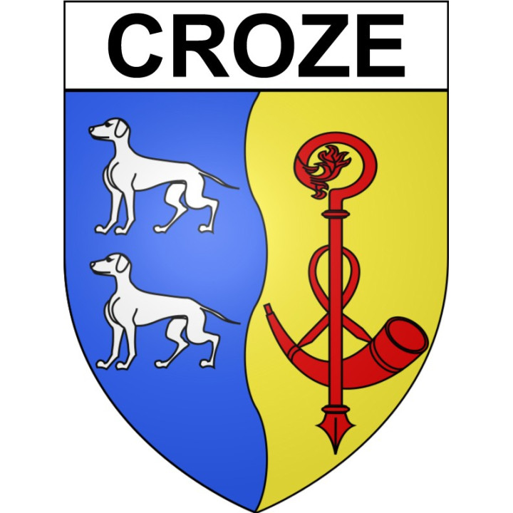Pegatinas escudo de armas de Croze adhesivo de la etiqueta engomada