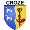 Croze 23 ville Stickers blason autocollant adhésif
