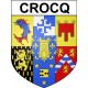 Crocq 23 ville Stickers blason autocollant adhésif