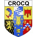 Crocq 23 ville Stickers blason autocollant adhésif