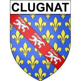 Clugnat 23 ville Stickers blason autocollant adhésif