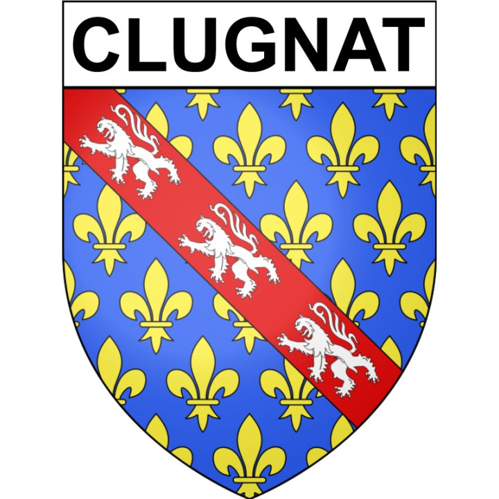 Clugnat 23 ville Stickers blason autocollant adhésif