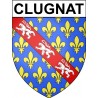 Pegatinas escudo de armas de Clugnat adhesivo de la etiqueta engomada