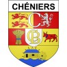 Chéniers 23 ville Stickers blason autocollant adhésif