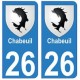 26 Chabeuil blason autocollant plaque stickers ville