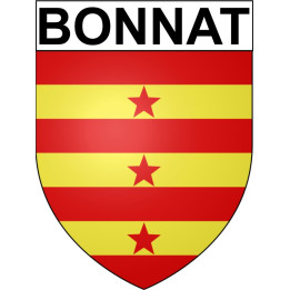 Pegatinas escudo de armas de Bonnat adhesivo de la etiqueta engomada