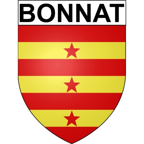 Bonnat 23 ville Stickers blason autocollant adhésif