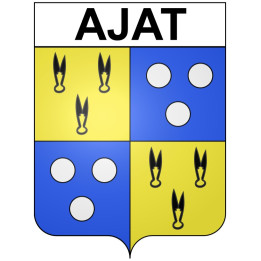 Pegatinas escudo de armas de Ahun adhesivo de la etiqueta engomada