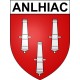 Pegatinas escudo de armas de Anlhiac adhesivo de la etiqueta engomada