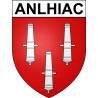 Anlhiac 24 ville Stickers blason autocollant adhésif