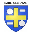 Pegatinas escudo de armas de Badefols-d'Ans adhesivo de la etiqueta engomada