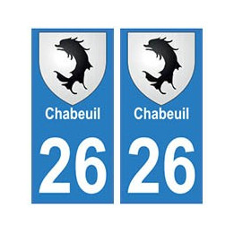 26 Chabeuil blason autocollant plaque stickers ville