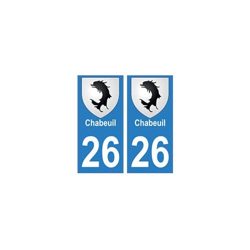 26 Chabeuil blason autocollant plaque stickers ville