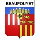 Pegatinas escudo de armas de Beaupouyet adhesivo de la etiqueta engomada