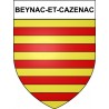 Beynac-et-Cazenac 24 ville Stickers blason autocollant adhésif