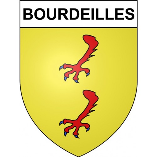 Bourdeilles 24 ville Stickers blason autocollant adhésif