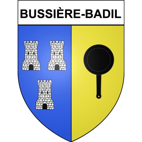 Bussière-Badil 24 ville Stickers blason autocollant adhésif