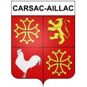 Carsac-Aillac 24 ville Stickers blason autocollant adhésif