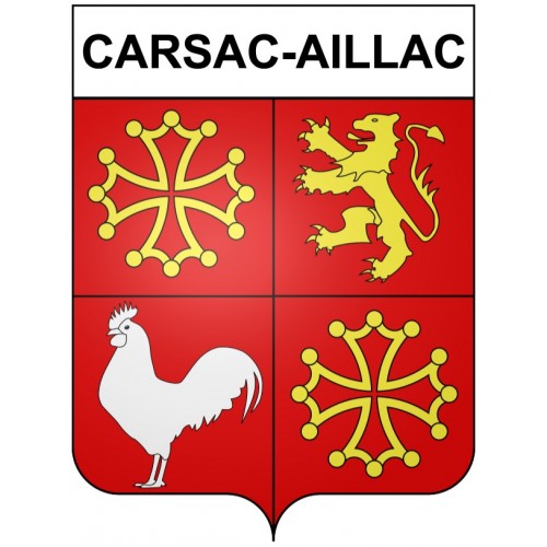 Carsac-Aillac 24 ville Stickers blason autocollant adhésif