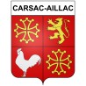 Carsac-Aillac 24 ville Stickers blason autocollant adhésif