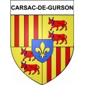 Carsac-de-Gurson 24 ville Stickers blason autocollant adhésif