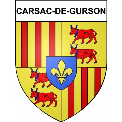 Carsac-de-Gurson 24 ville Stickers blason autocollant adhésif