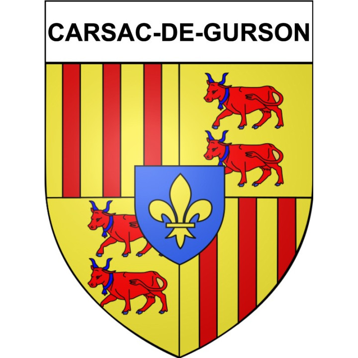 Carsac-de-Gurson 24 ville Stickers blason autocollant adhésif