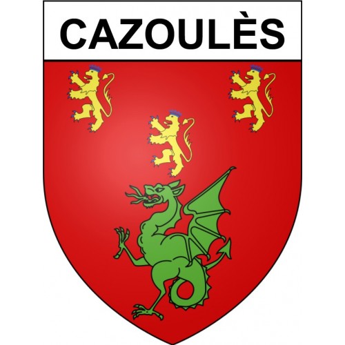 Cazoulès 24 ville Stickers blason autocollant adhésif