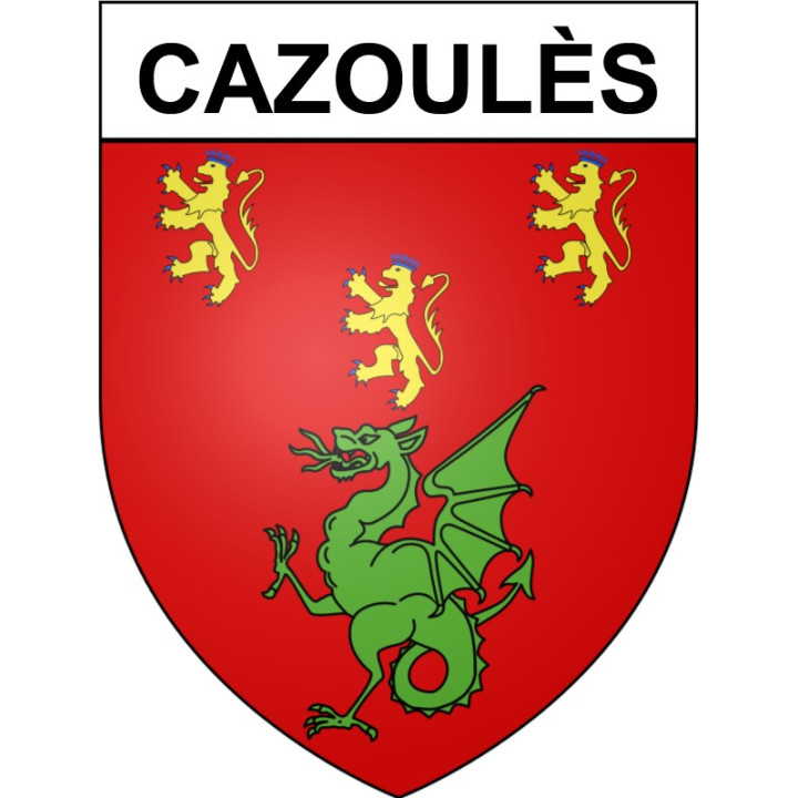 Cazoulès 24 ville Stickers blason autocollant adhésif