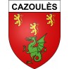 Cazoulès 24 ville Stickers blason autocollant adhésif