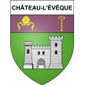Château-l'Évêque 24 ville Stickers blason autocollant adhésif