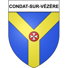 Condat-sur-Vézère 24 ville Stickers blason autocollant adhésif