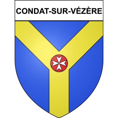 Condat-sur-Vézère 24 ville Stickers blason autocollant adhésif