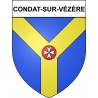 Condat-sur-Vézère 24 ville Stickers blason autocollant adhésif