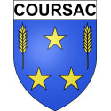 Coursac 24 ville Stickers blason autocollant adhésif