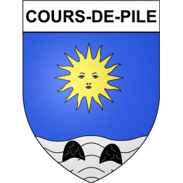 Cours-de-Pile 24 ville Stickers blason autocollant adhésif
