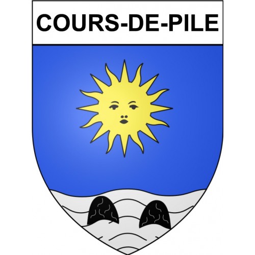 Cours-de-Pile 24 ville Stickers blason autocollant adhésif