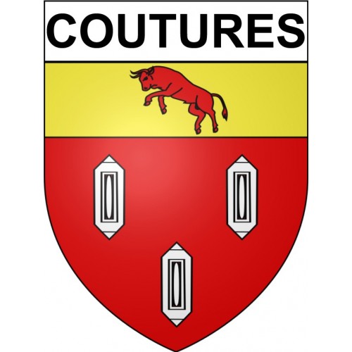 Coutures 24 ville Stickers blason autocollant adhésif