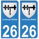 26 Livron-sur-Drôme blason autocollant plaque stickers ville