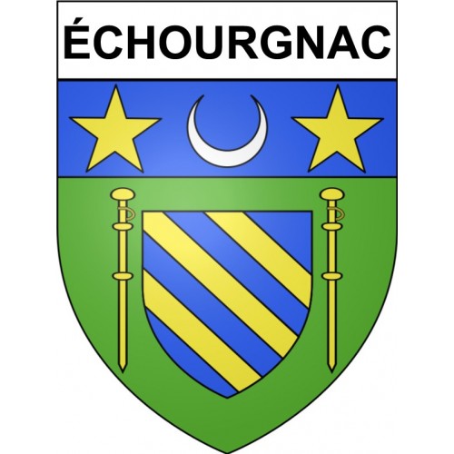 échourgnac 24 ville Stickers blason autocollant adhésif