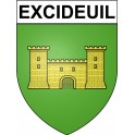 Excideuil 24 ville Stickers blason autocollant adhésif