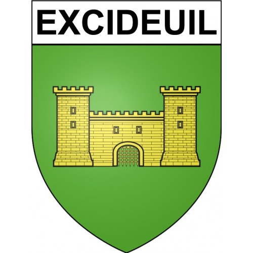 Excideuil 24 ville Stickers blason autocollant adhésif