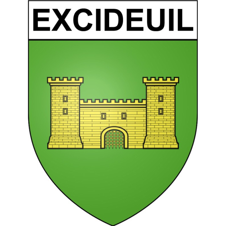 Excideuil 24 ville Stickers blason autocollant adhésif