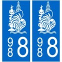 988 nuova caledonia adesivo piastra