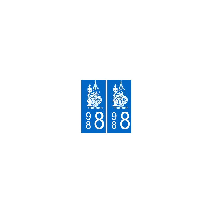 988 nouvelle calédonie autocollant plaque