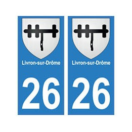 26 Livron-sur-Drôme blason autocollant plaque stickers ville