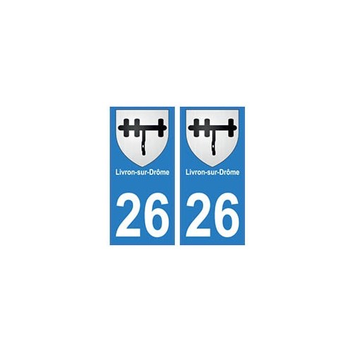 26 Livron-sur-Drôme blason autocollant plaque stickers ville