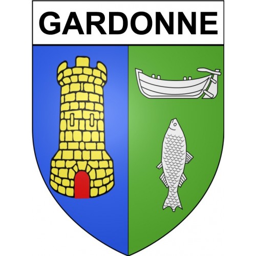 Gardonne 24 ville Stickers blason autocollant adhésif