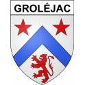 Groléjac 24 ville Stickers blason autocollant adhésif